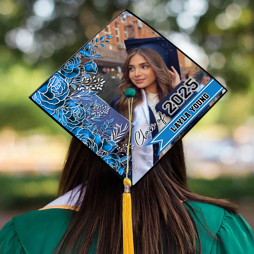 Flower Graduation Cap Topper Class Of 2025 - Graduation Decoration - Decorations For Grad Cap