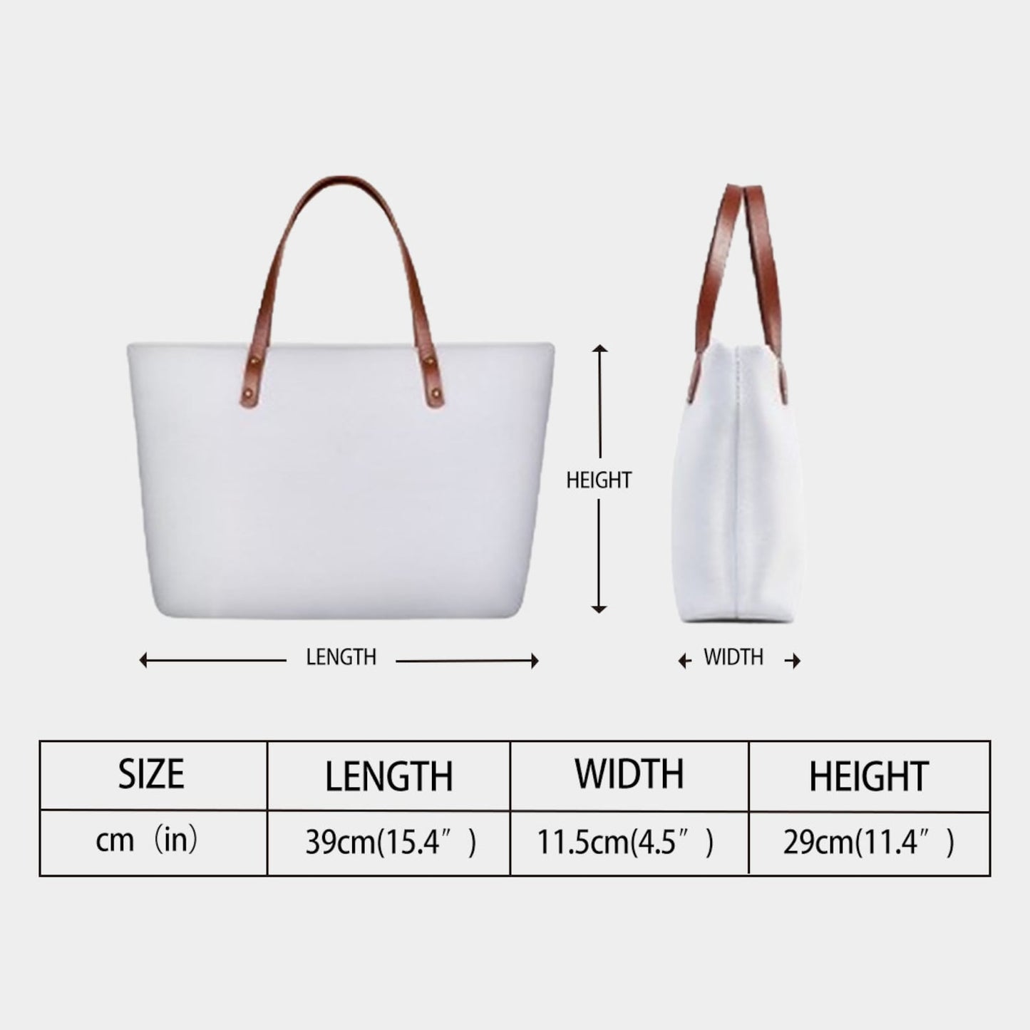 It Takes A Big Heart To Shape Little Minds - All-Over-Print Leather Tote Bag - Personalized Leather Tote Bag for Teacher