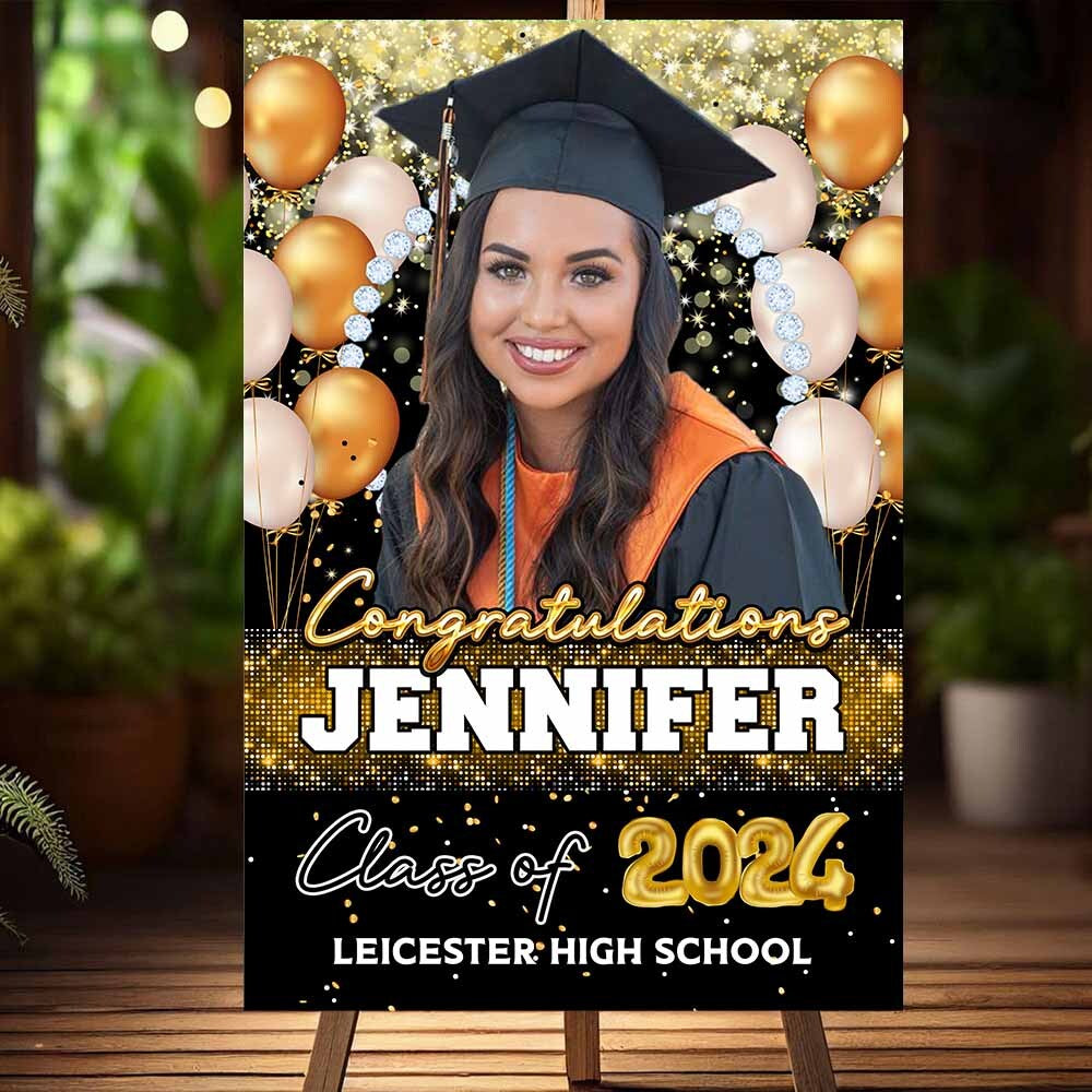 Graduation Welcome Sign - Graduation Party Welcome Sign - Custom Grad Party Decorations - Personalized Class of 2025 Decoration