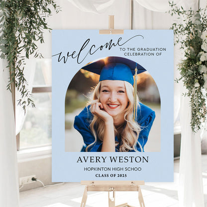 Color Welcome Sign - Custom Class Of 2025 Graduation Party Welcome Sign - Wildflower Graduation Party Welcome Sign