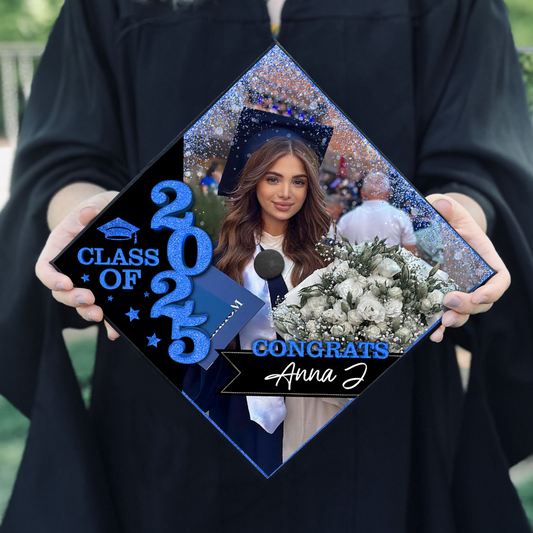 Gliiter Cap Topper Class Of 2025 - Graduation Decoration - Decorations For Grad Cap