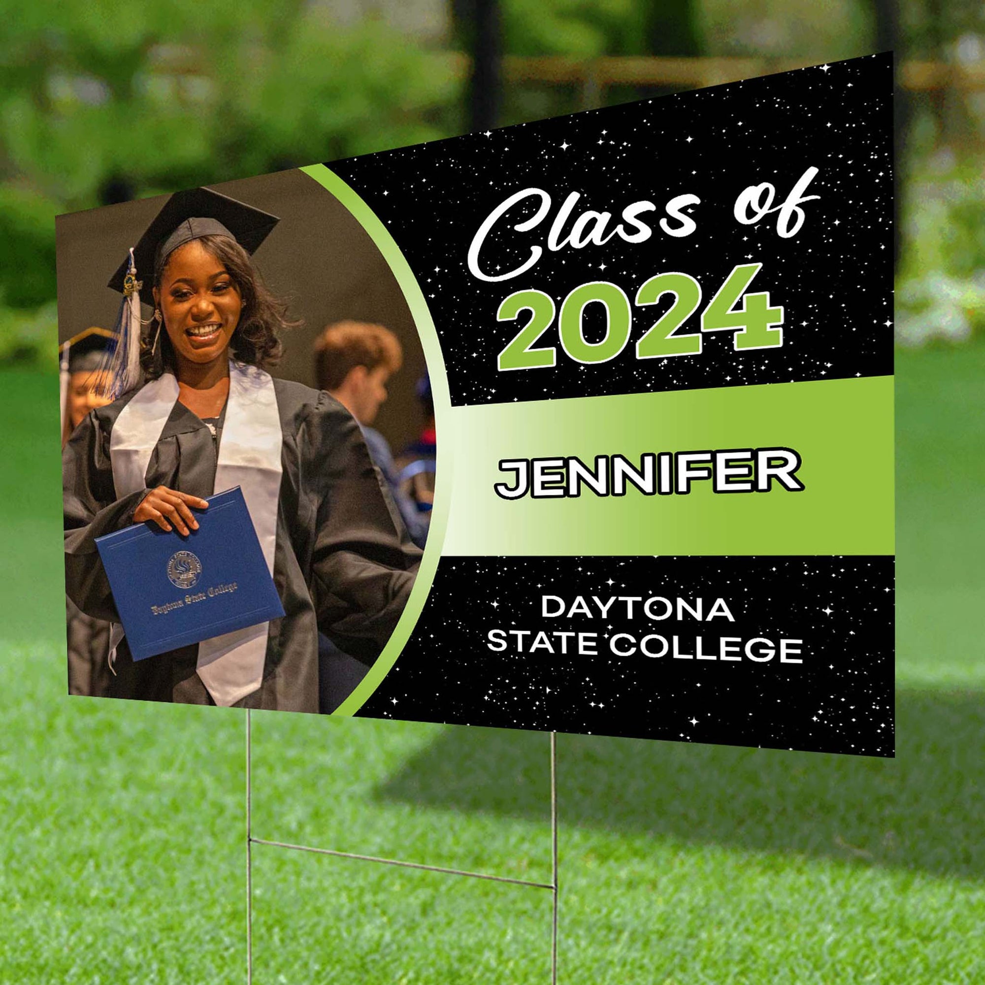 Personalized Class Of 2024 Graduation Lawn Sign With Stake, Graduation Gift