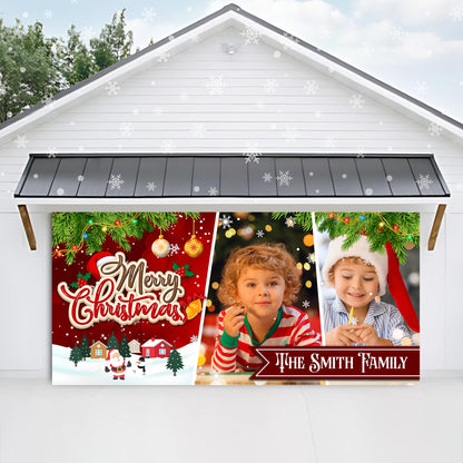 Merry Christmas Garage Door Decorations - Christmas Single Garage - Garage Door Banner Covers