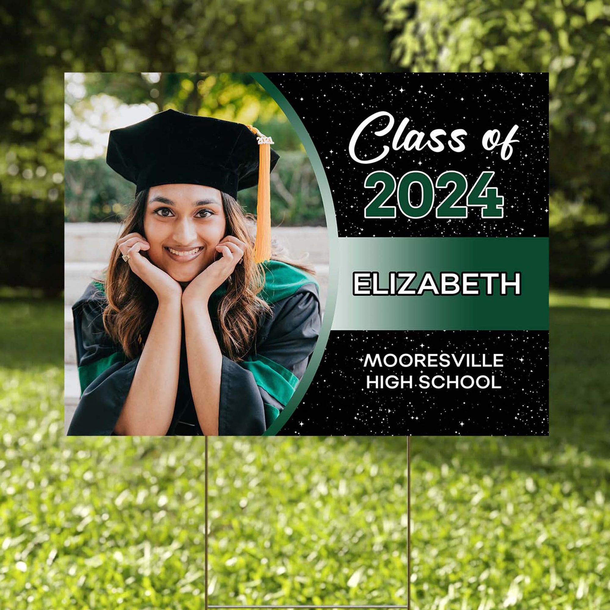 Personalized Class Of 2024 Graduation Lawn Sign With Stake, Graduation Gift