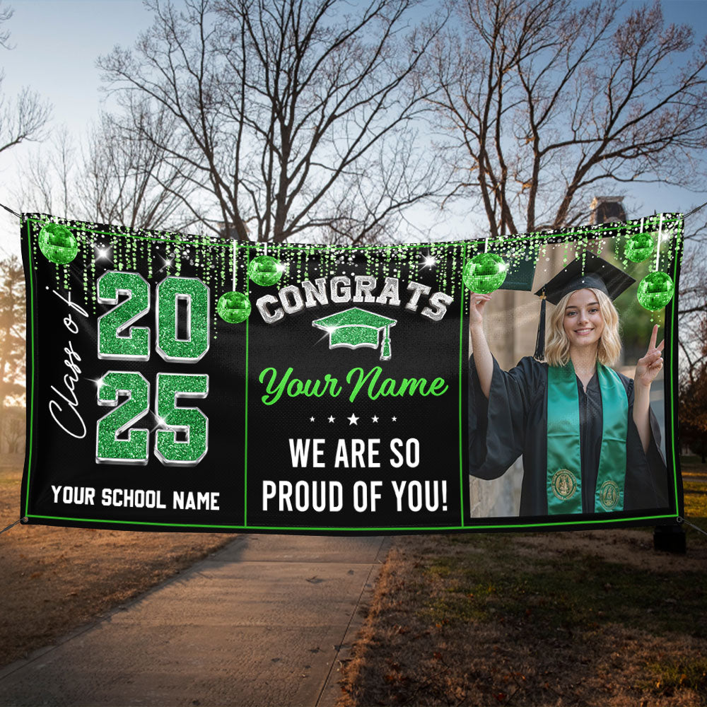 Disco Class Of 2025 - Graduation Banner - Unique Graduation Gift - Door Banner