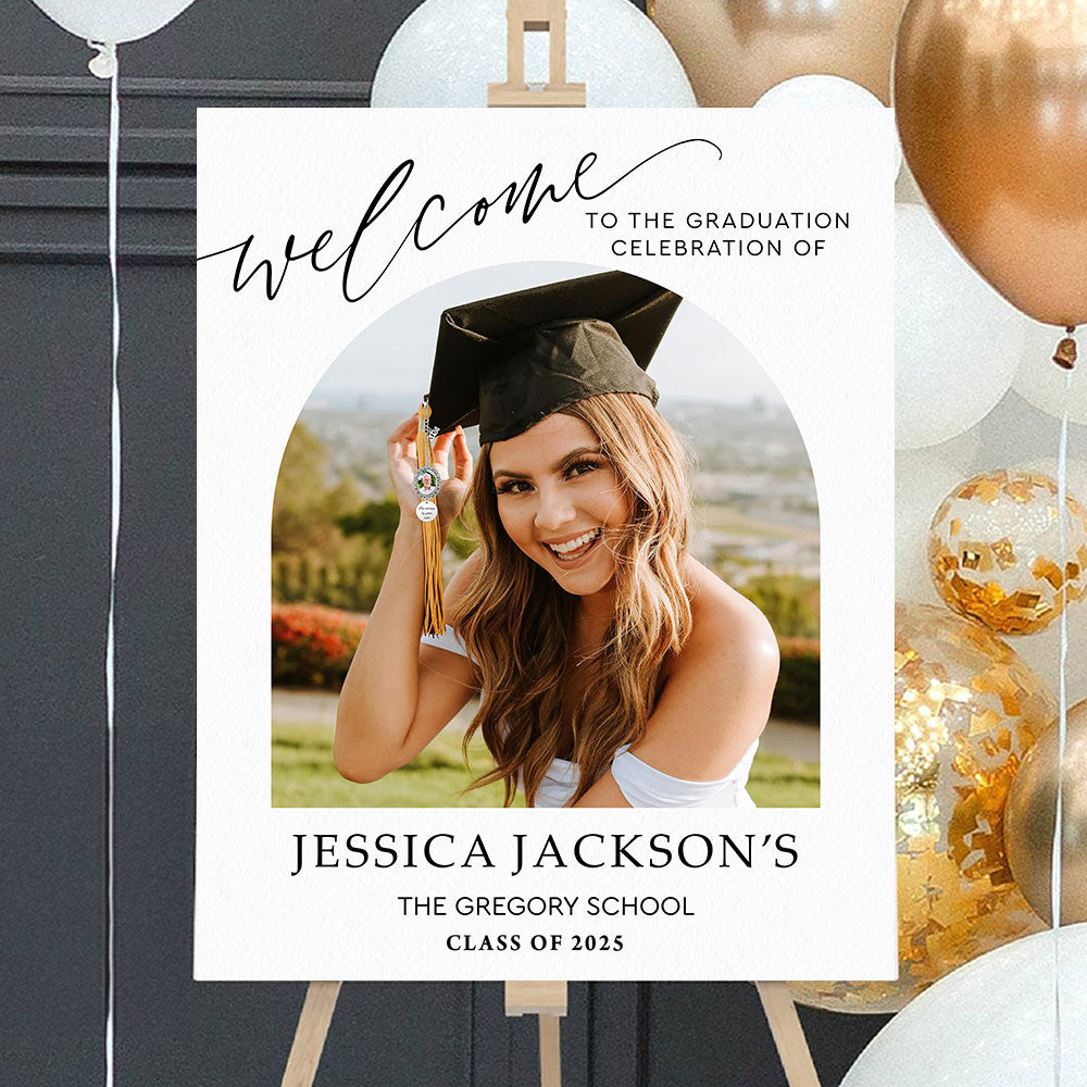 Color Welcome Sign - Custom Class Of 2025 Graduation Party Welcome Sign - Wildflower Graduation Party Welcome Sign