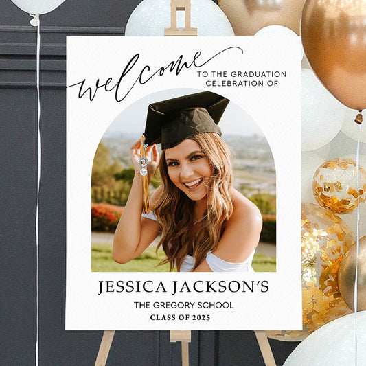 Color Welcome Sign - Custom Class Of 2025 Graduation Party Welcome Sign - Wildflower Graduation Party Welcome Sign