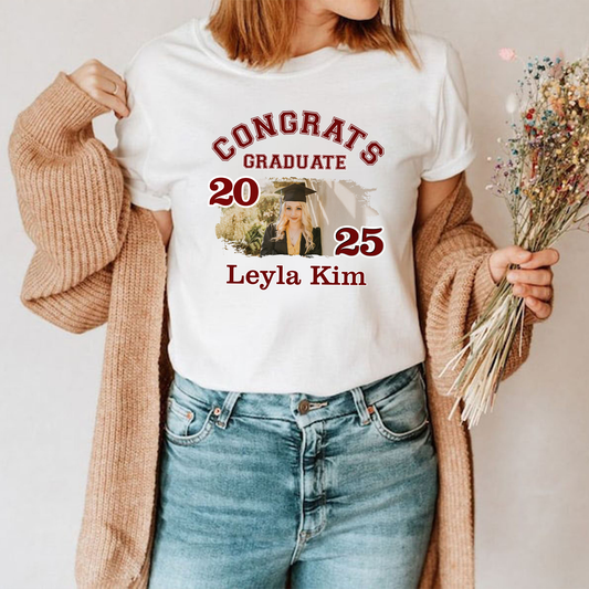 Congrats Graduate - Family Of Senior Graduation Class Of 2025 T-Shirt - Graduation Unisex T-Shirt
