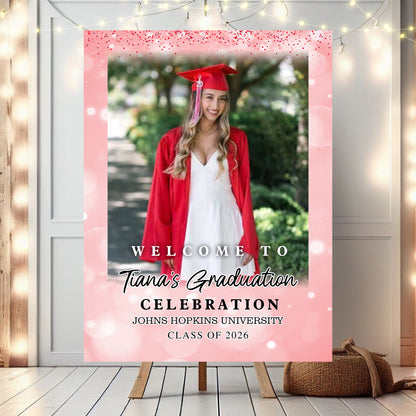 Shine Class Of 2026 Custom Photo - Graduation Party Welcome Sign -  Graduation Poster