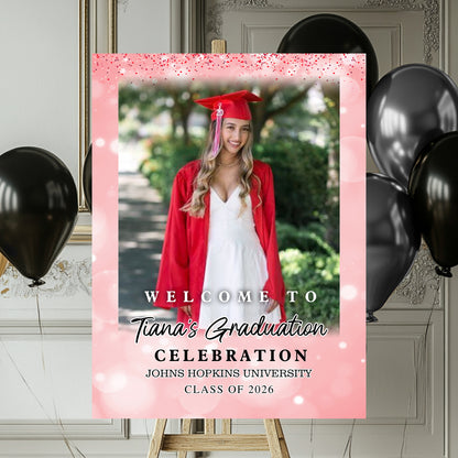 Shine Class Of 2026 Custom Photo - Graduation Party Welcome Sign -  Graduation Poster