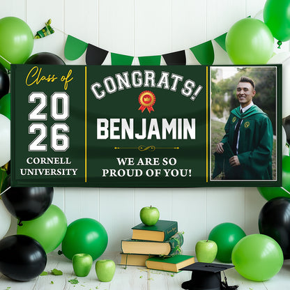 Classic Congratulations Class Of 2026 Banner - Graduation Banner - Unique Graduation Gift - Door Banner