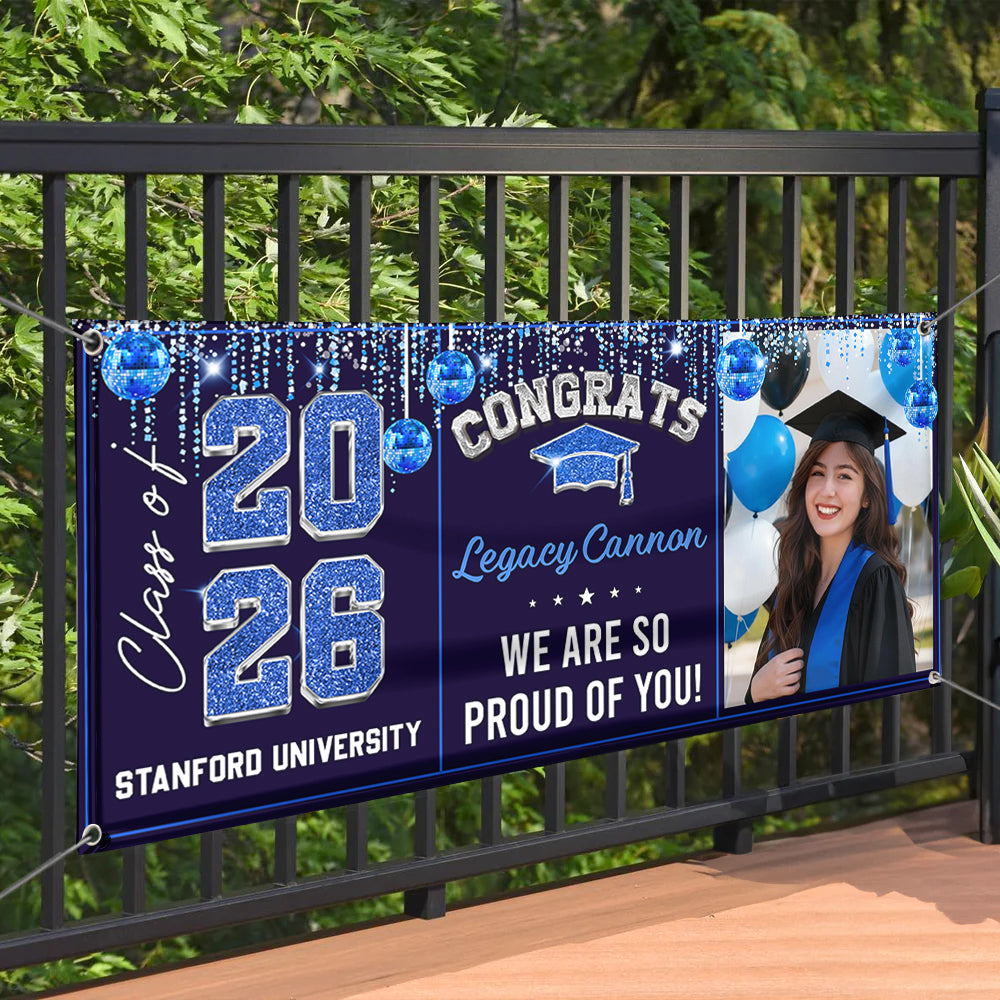 Disco Class Of 2026 - Graduation Banner - Unique Graduation Gift - Door Banner