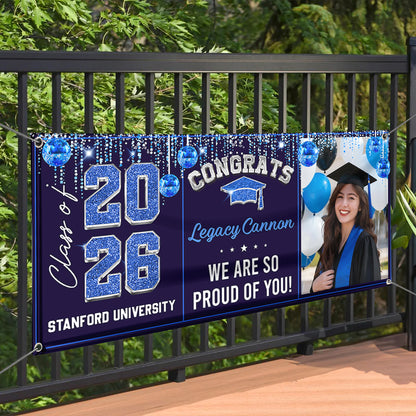Disco Class Of 2026 - Graduation Banner - Unique Graduation Gift - Door Banner