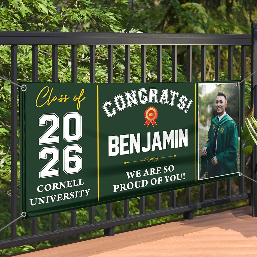 Classic Congratulations Class Of 2026 Banner - Graduation Banner - Unique Graduation Gift - Door Banner