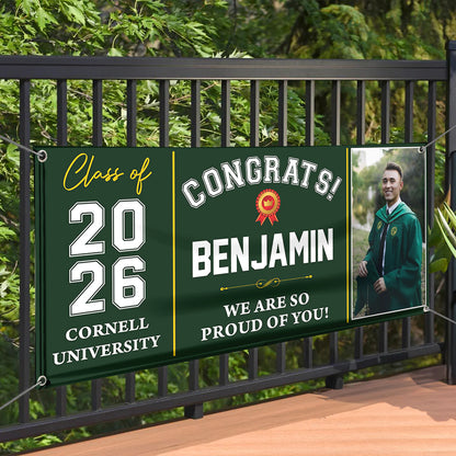 Classic Congratulations Class Of 2026 Banner - Graduation Banner - Unique Graduation Gift - Door Banner