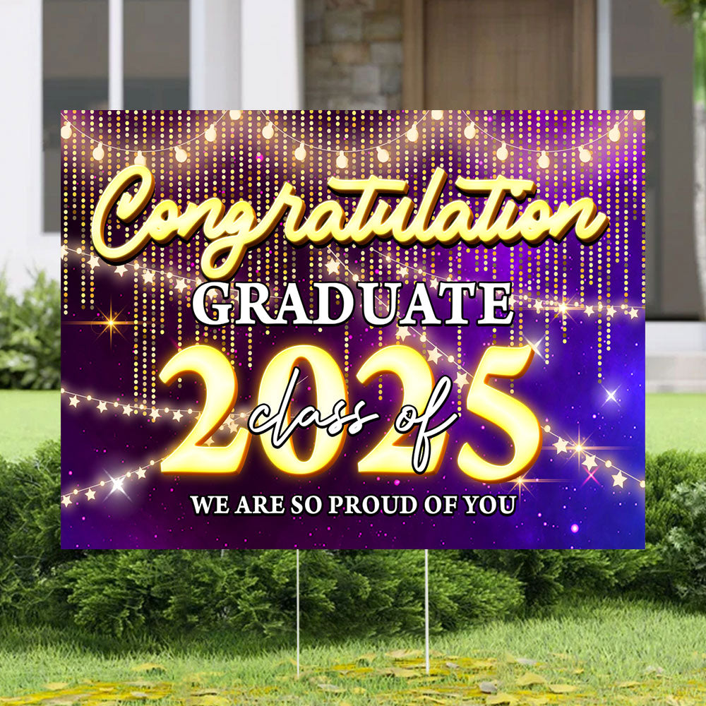 Congrats Graduation Class Of 2025 - Graduation Party Welcome Sign - Custom Photo Grad Party Sign - Personalized Graduation Decoration