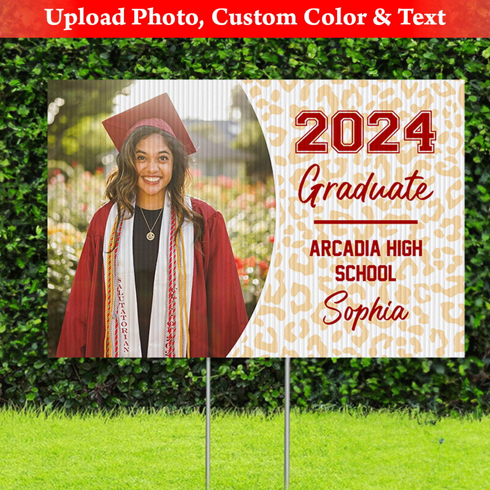 Class Of 2024 Graduate, Graduation Gift - Personalized Graduation Lawn Sign With Stake