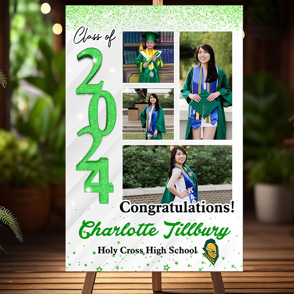 Custom Graduation Party Welcome Sign - Class Of 2025 - Custom Photo Grad Party Sign - Personalized Graduation Decoration