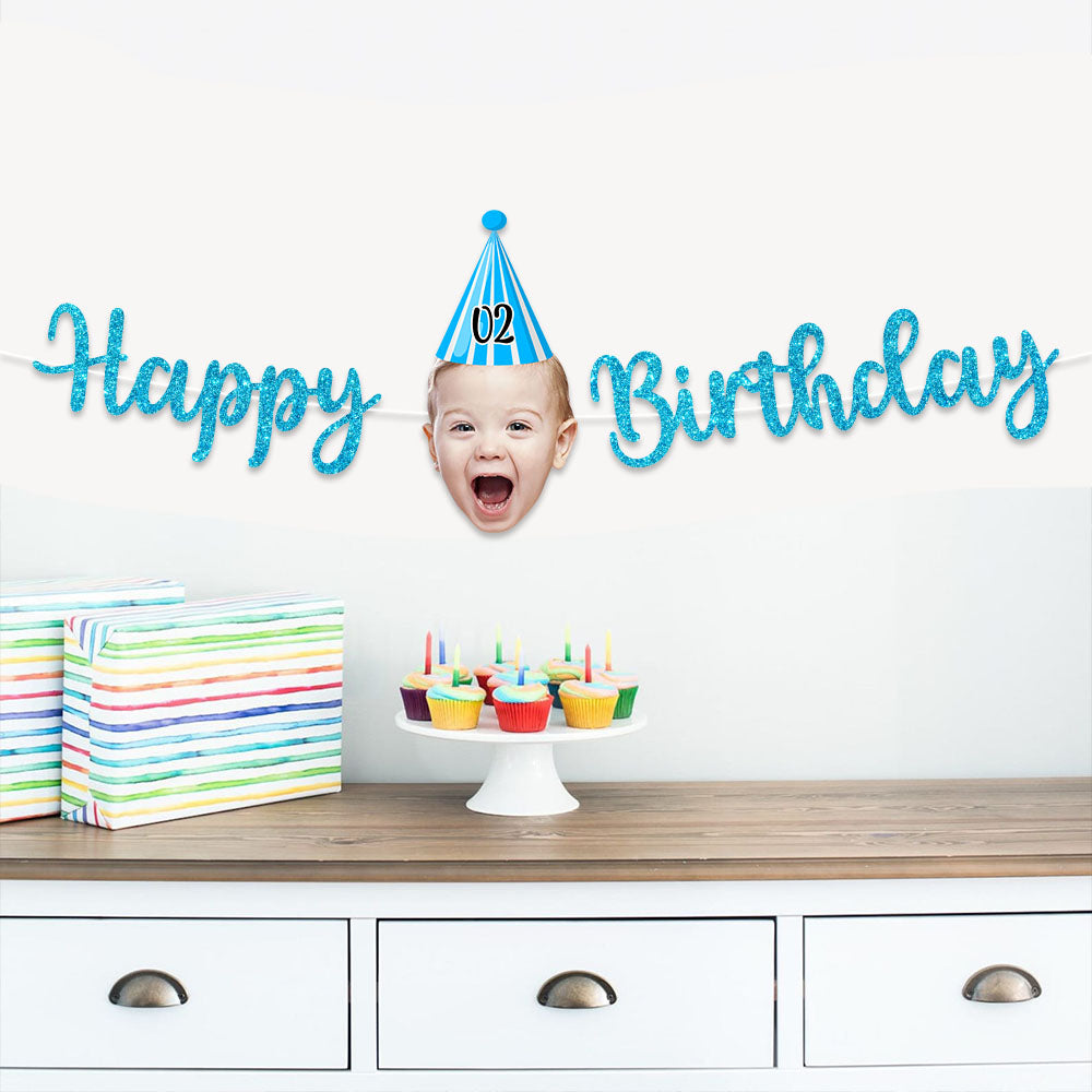 Happy Birthday Custom Face Decor, Birthday Party Decorations, Personalized Party Decorations