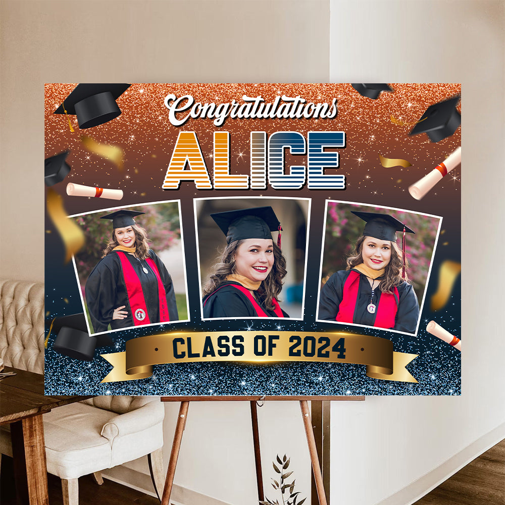 Custom 2024 Graduation Graduate, Graduation Gift - Personalized Graduation Lawn Sign With Stake