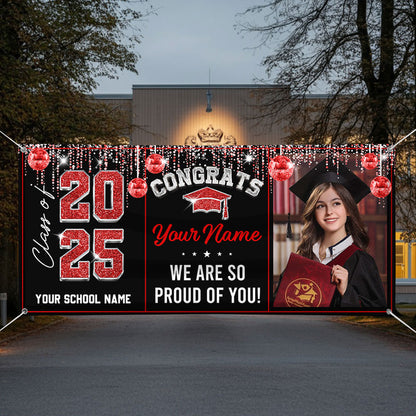 Disco Class Of 2025 - Graduation Banner - Unique Graduation Gift - Door Banner