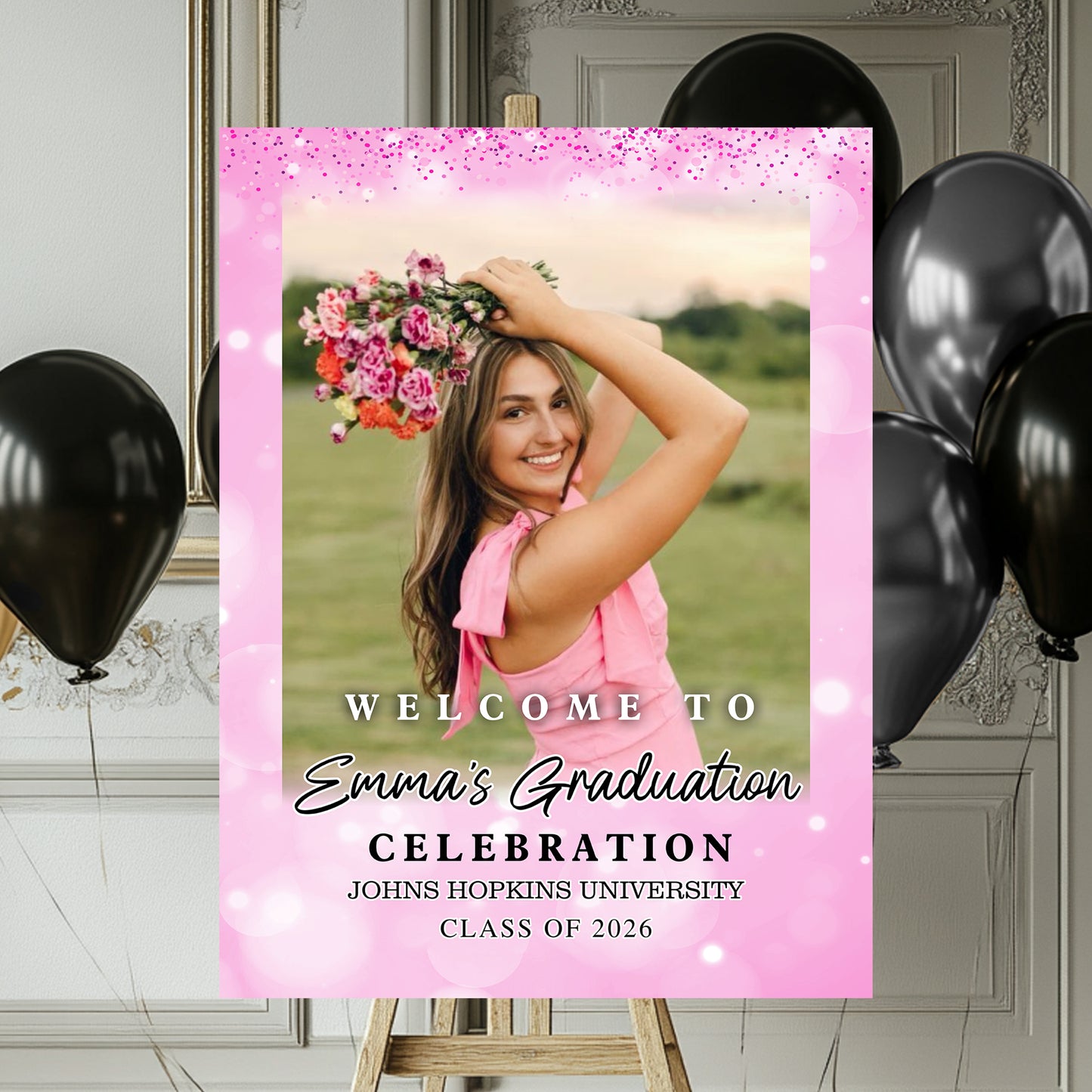 Shine Class Of 2026 Custom Photo - Graduation Party Welcome Sign -  Graduation Poster