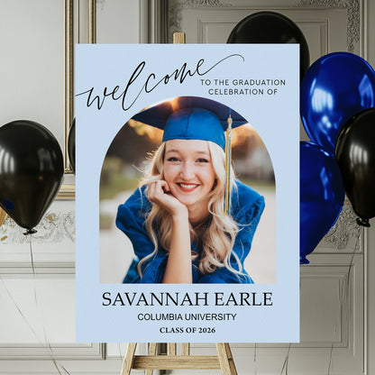Color Welcome Sign - Custom Class Of 2026 Graduation Party Welcome Sign - Wildflower Graduation Party Welcome Sign