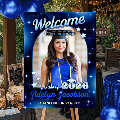 Star Styles Class Of 2026 - Graduation Party Welcome Sign - Custom Photo Grad Party Sign - Personalized Graduation Decoration