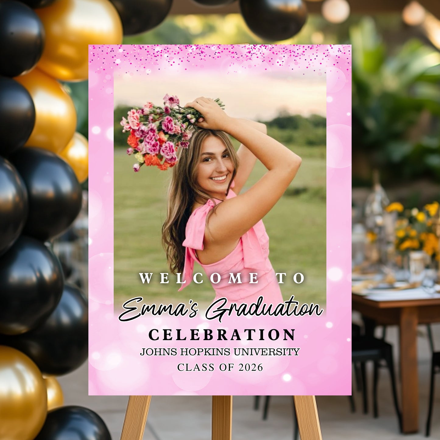 Shine Class Of 2026 Custom Photo - Graduation Party Welcome Sign -  Graduation Poster