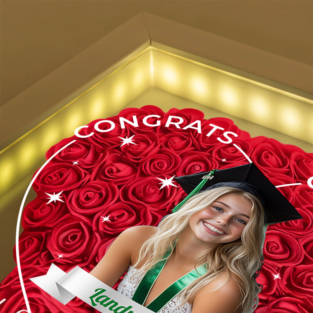 Class of 2025 Graduation Gift Box - Personalized Flower Shadow Box