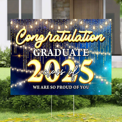 Congrats Graduation Class Of 2025 - Graduation Party Welcome Sign - Custom Photo Grad Party Sign - Personalized Graduation Decoration