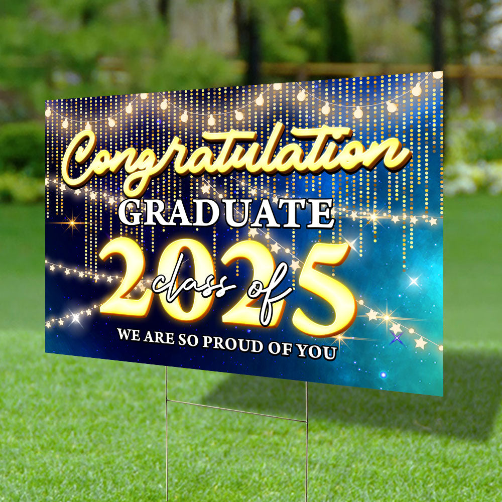 Congrats Graduation Class Of 2025 - Graduation Party Welcome Sign - Custom Photo Grad Party Sign - Personalized Graduation Decoration