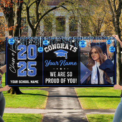 Disco Class Of 2025 - Graduation Banner - Unique Graduation Gift - Door Banner