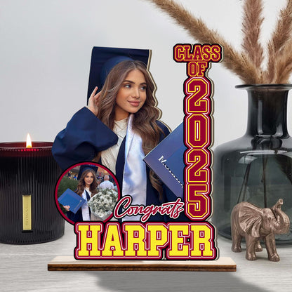 Personalized Graduation Gift, Custom Face Photo Graduation Wooden Standing