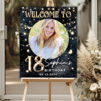 Year Birthday Party Welcome Sign - Personalized Baby Welcome Sign - Welcome Sign Decor