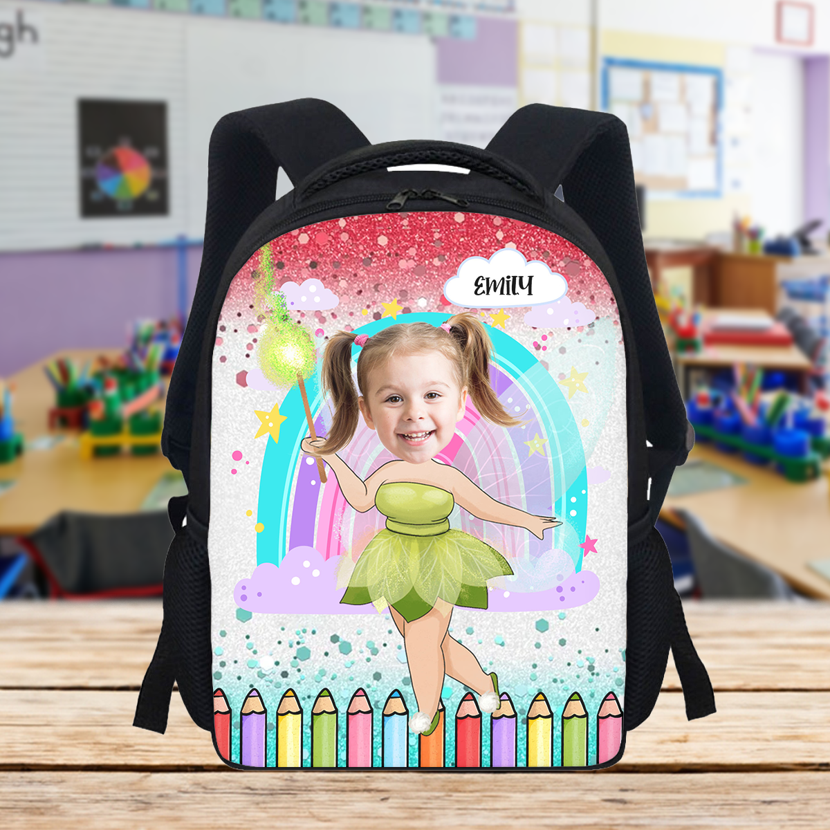 Personalized Polyester Backpack - Back to School School Bag - Custom Name Backpack for Kids