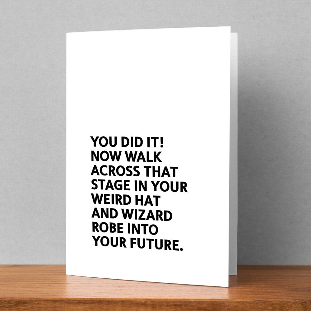 Non-custom You Did It We Are So Proud Of You Greeting Card - Graduation Gift- Custom Personalized Greeting Card