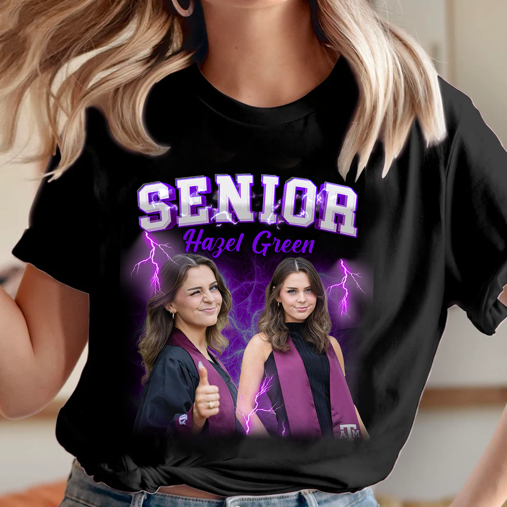 Senior 2025 Graduation Personalized T-Shirt  - Personalized Custom Unisex T-Shirt