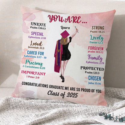 You Are Unique Strong and Special - Graduation Gift - Personalized Custom Pillow