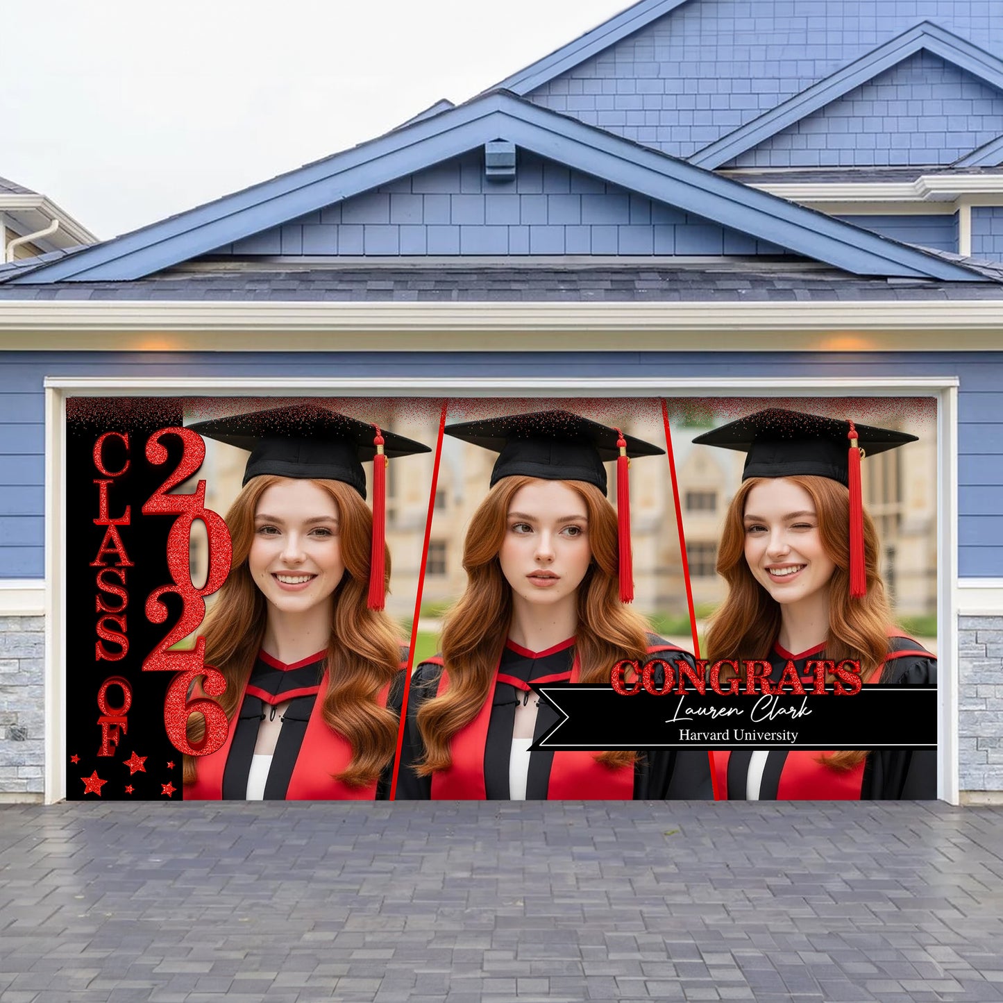 GIitter Styles 2026 Congratulations Class Of 2026 Ver 2 - Graduation Garage Door Decorations