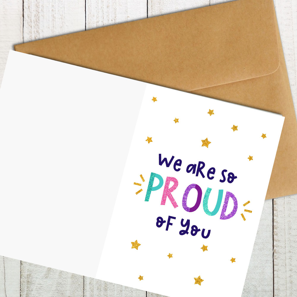 We Are So Proud Of You Greeting Card - Graduation Gift- Non-custom Greeting Card