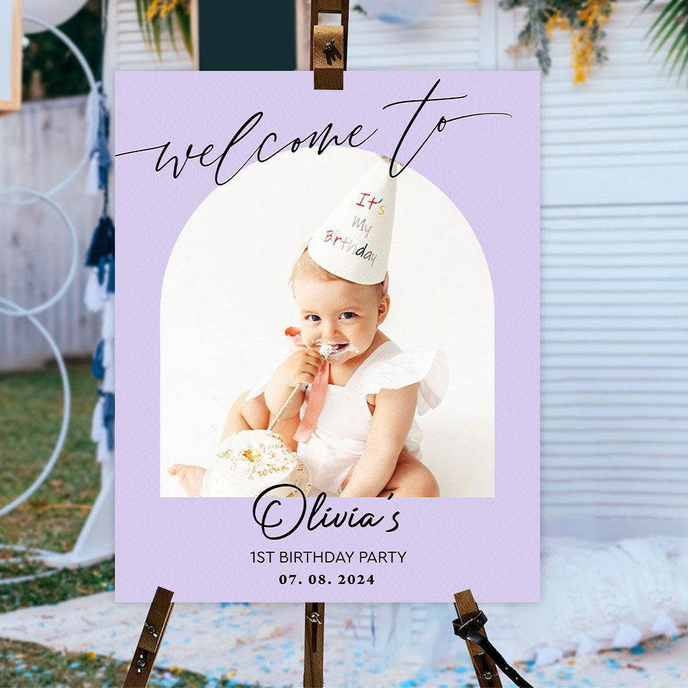 Happy Birthday Welcome Sign - Personalized Baby Welcome Sign - Welcome Sign Decor