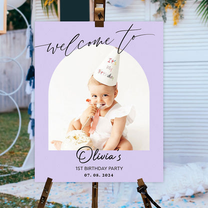 Happy Birthday Welcome Sign - Personalized Baby Welcome Sign - Welcome Sign Decor