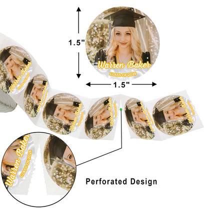 Pearl Congrats Graduation Gift Ideas Class Of 2025 - Perforated Stickers - Graduation Decorations