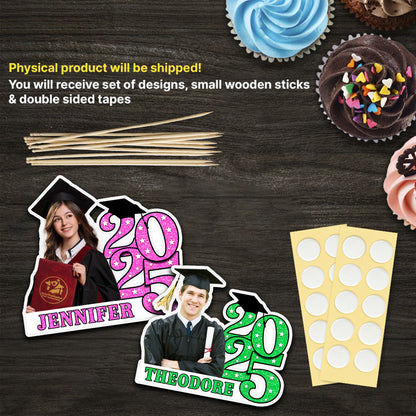 Class of 2025 Cupcake Topper - Cake Topper Only Paper