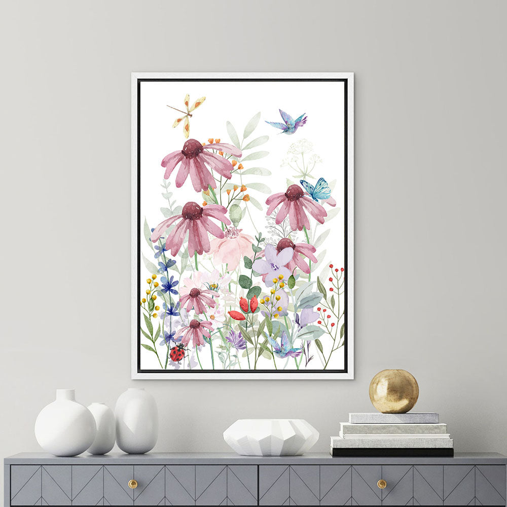 Custom Framed Canvas Wall Art Prints Botanical Floral Bouquets Flower - Art Print Minimalist Modern Artwork Farmhouse - Wall Decor for Living Room