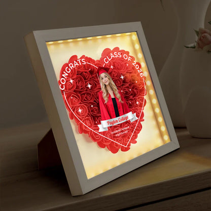 Class of 2025 Graduation Gift Box - Personalized Flower Shadow Box