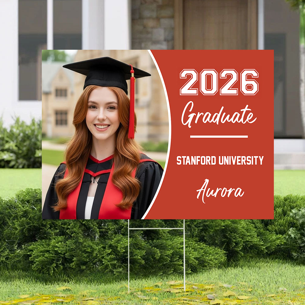 Class Of 2026 Graduate, Graduation Gift - Personalized Graduation Lawn Sign With Stake
