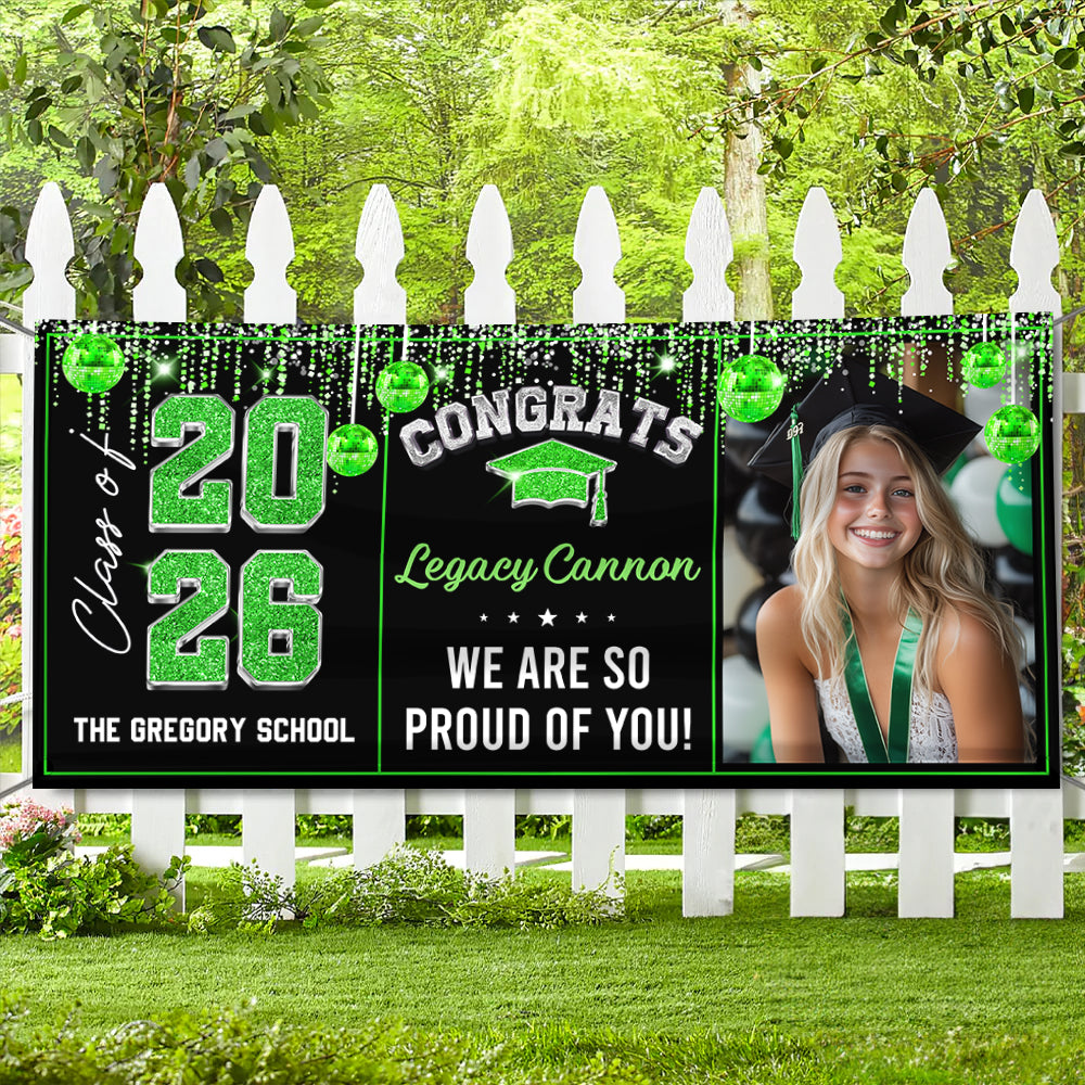 Disco Class Of 2026 - Graduation Banner - Unique Graduation Gift - Door Banner