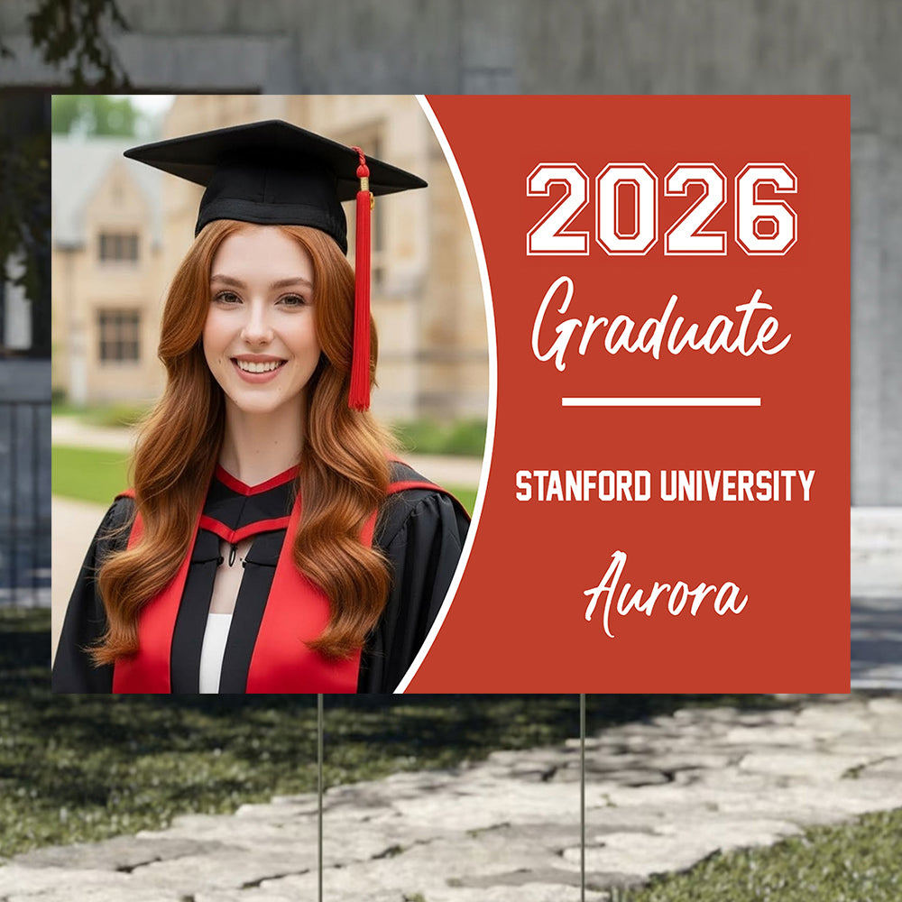 Class Of 2026 Graduate, Graduation Gift - Personalized Graduation Lawn Sign With Stake